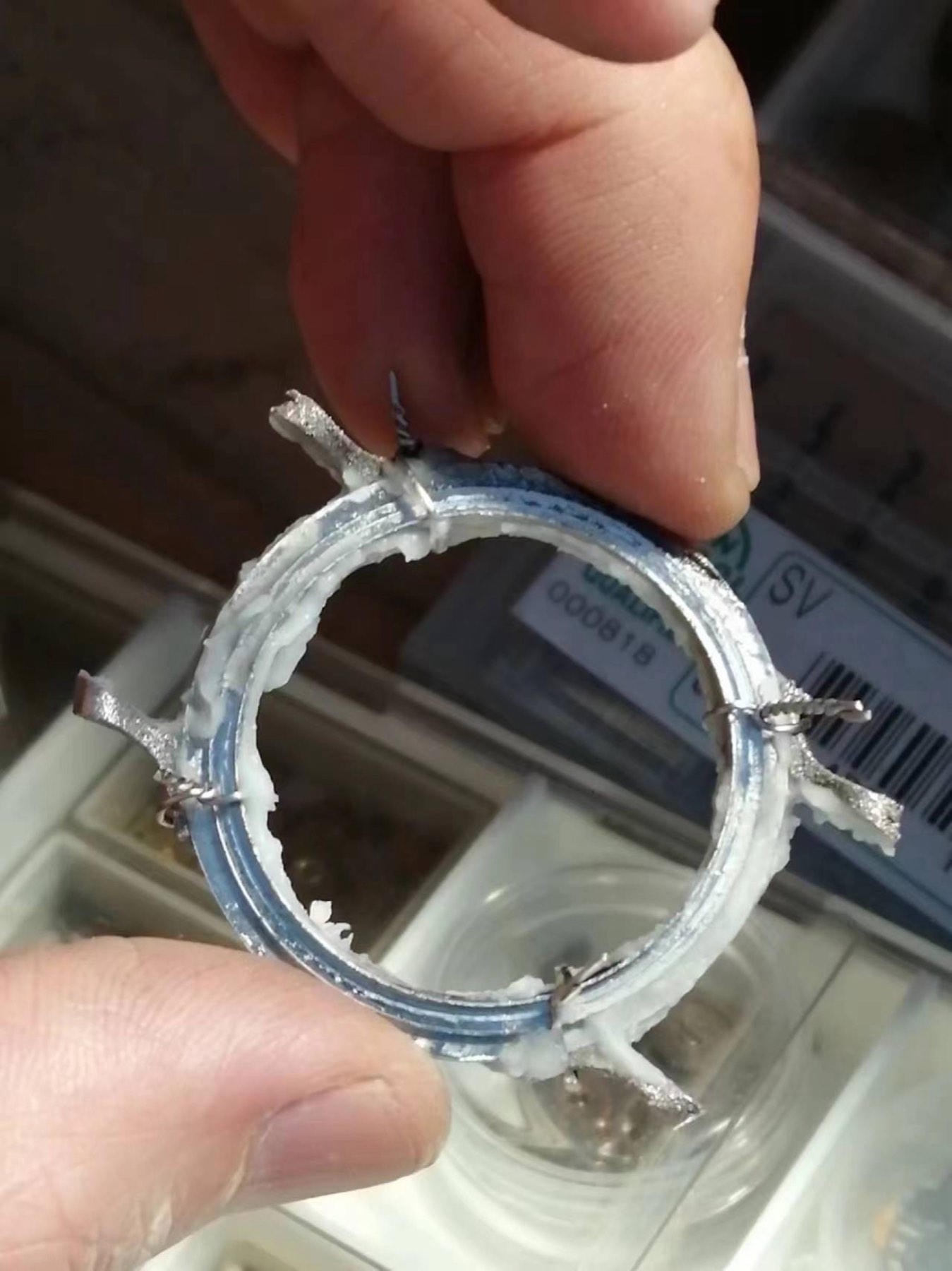 Chronograph case manufacturing in progress