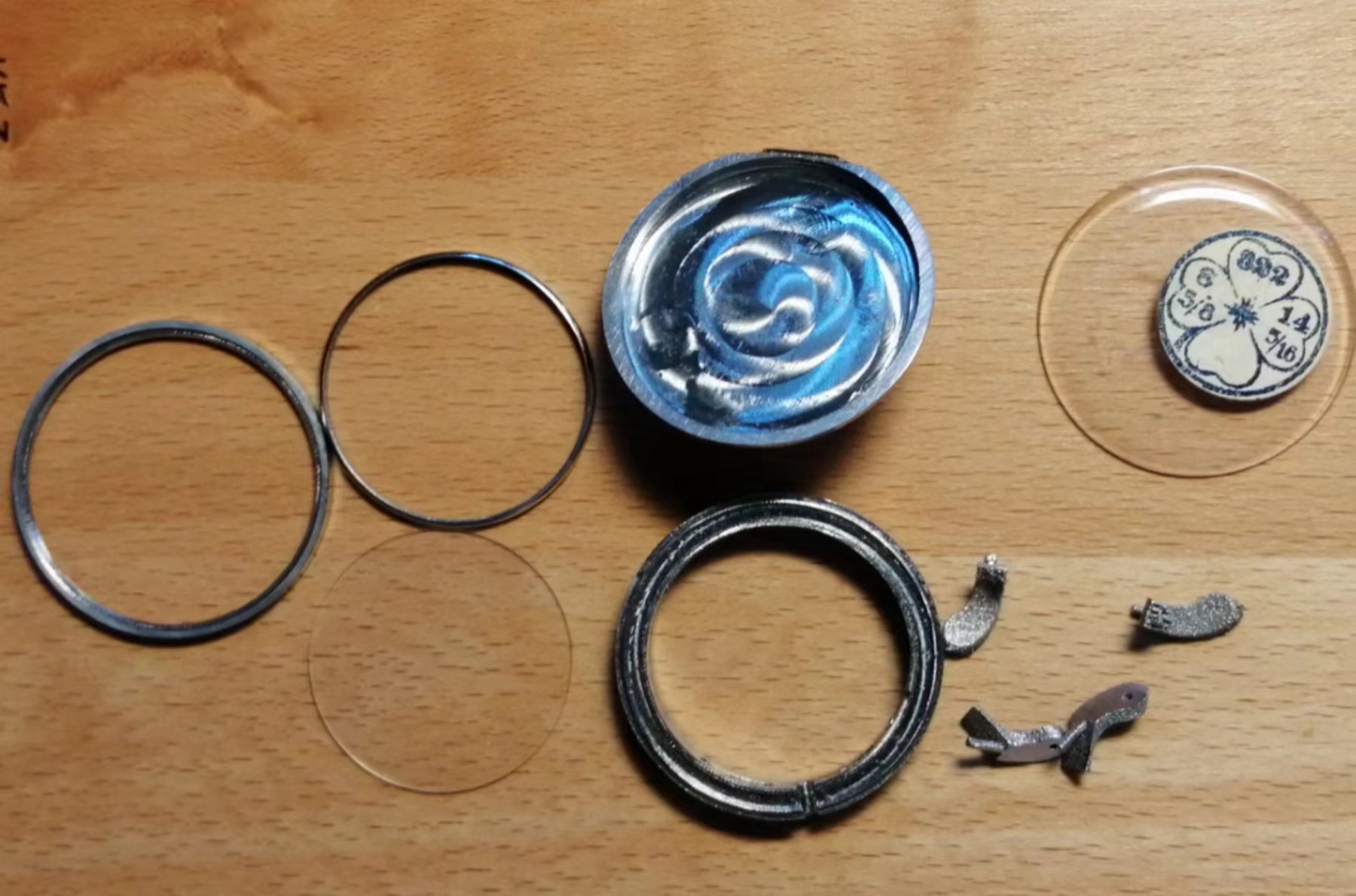 Chronograph case work in progress