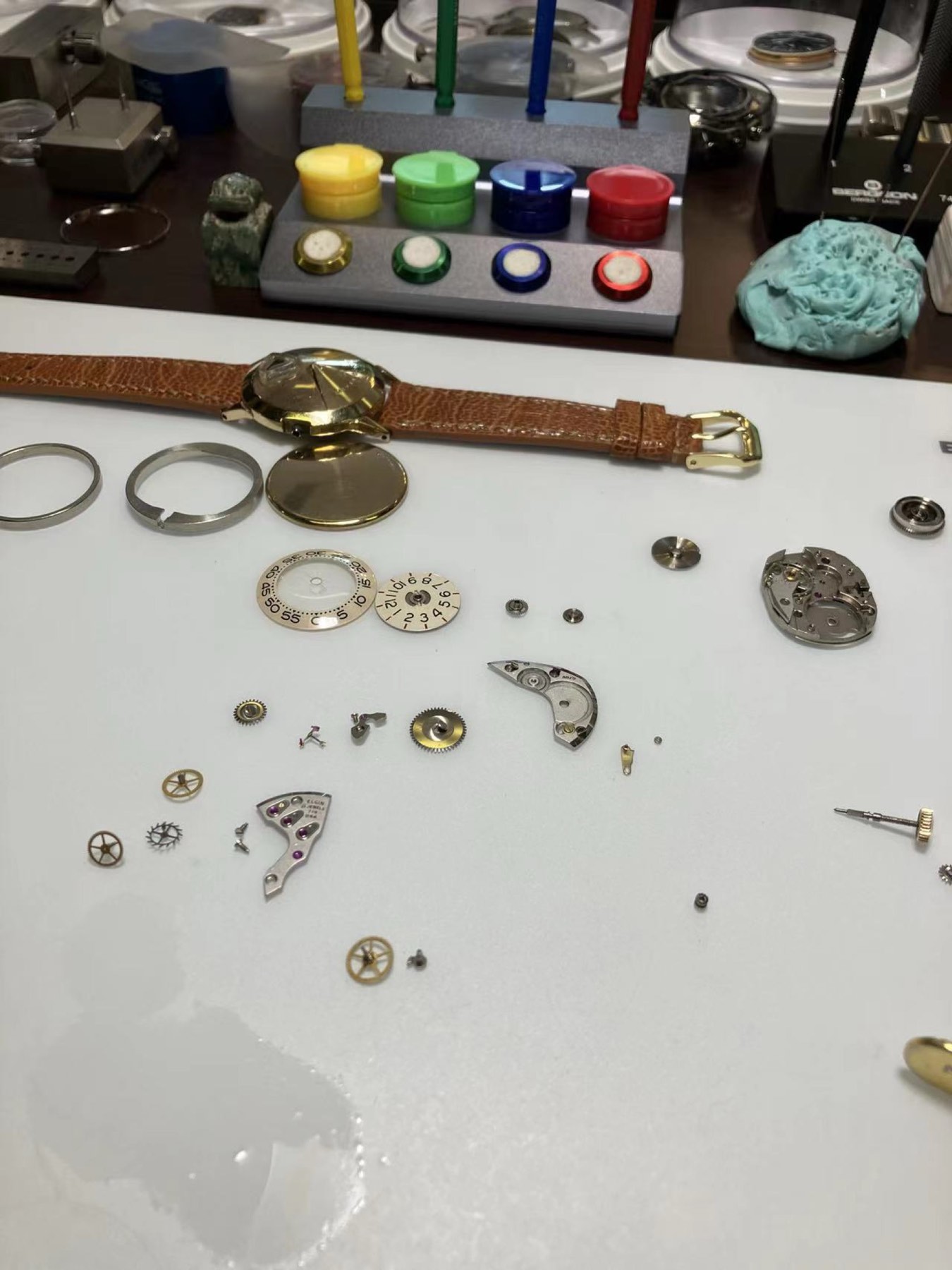 Elgin Grade 719 with the direct-reading discs in place