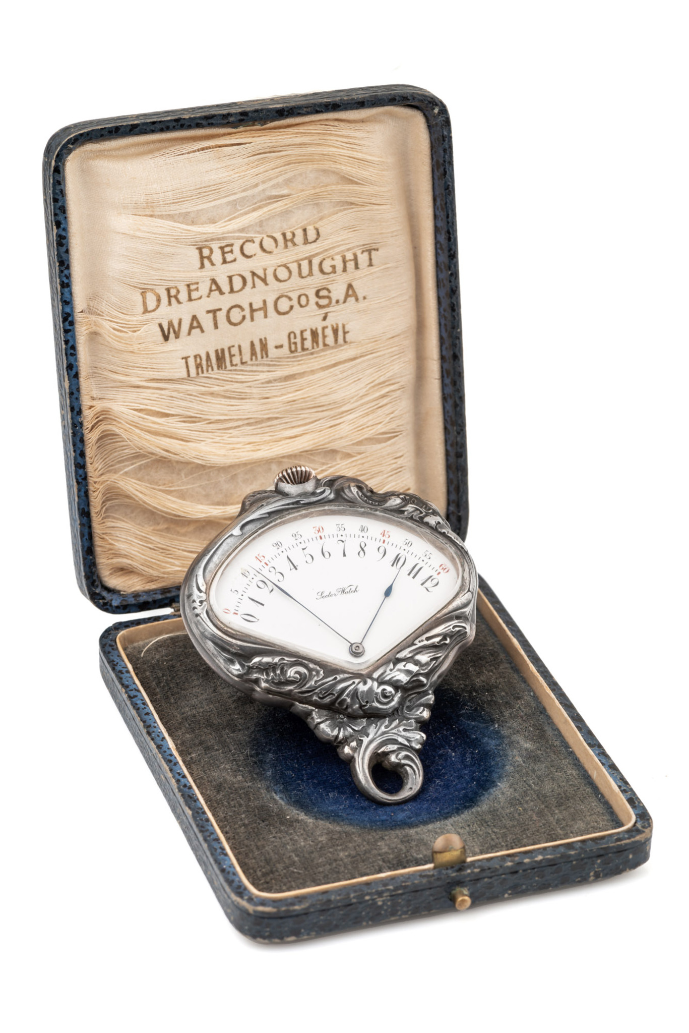 Record Sector Watch in its original fitted box, photographed from the dial side