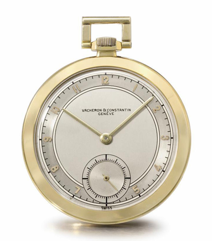 Christie's lot photograph of a Vacheron Constantin pocket watch, movement 439940, circa 1940