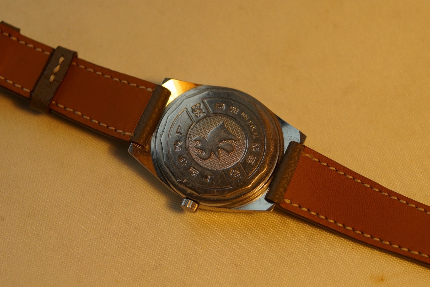 Dial detail of the Chinese wristwatches